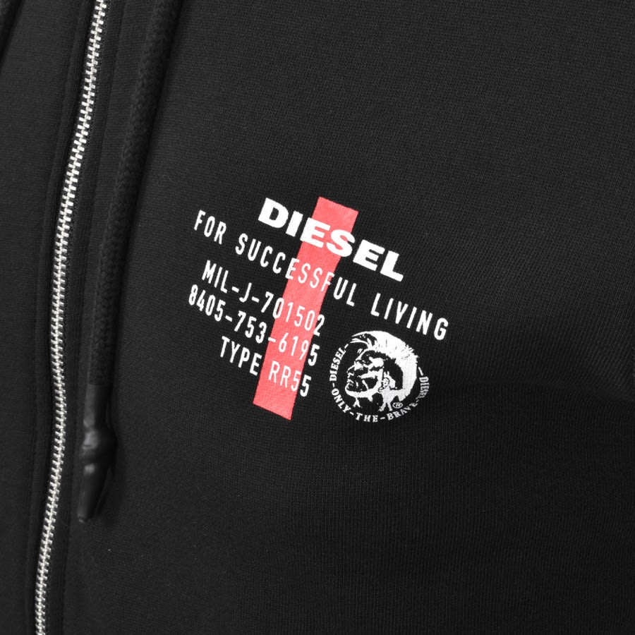 Alternative Image for ProductDiesel Brandon Zip Hoodie Black3